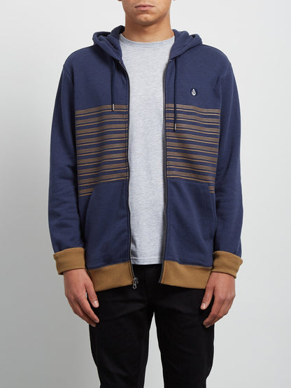 Threezy Kapuzenpullover mit Reißverschluss - Dunkelblau