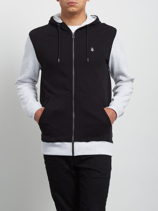 Sweatshirt zippé à capuche Single Stone Division - Black