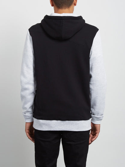 Single Stone Division Kapuzenpullover mit Reißverschluss - Schwarz