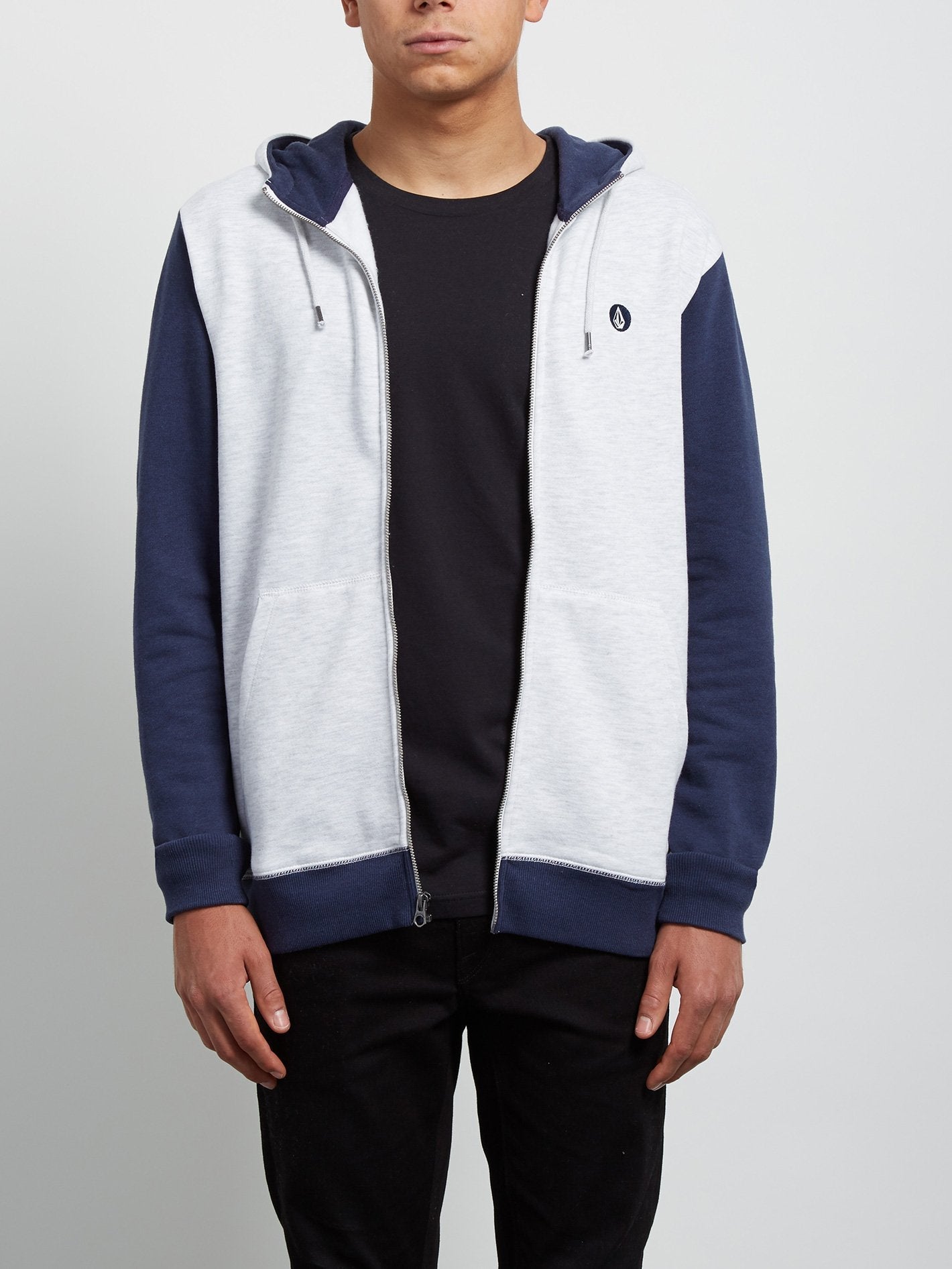 Single Stone Division Hooded Zip Sweatshirt - Mist