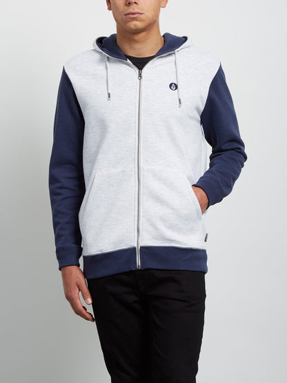 Single Stone Division Hooded Zip Sweatshirt - Mist