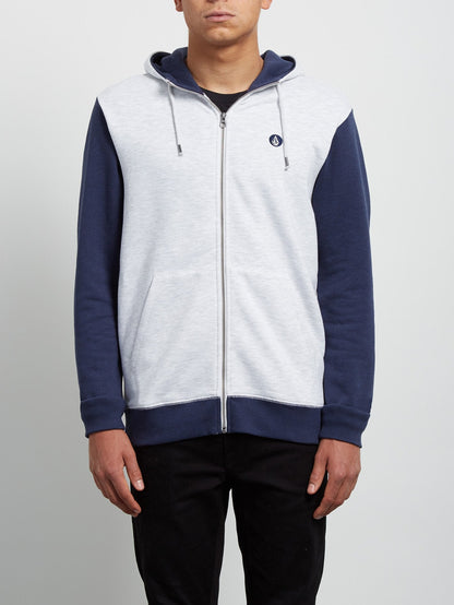 Single Stone Division Hooded Zip Sweatshirt - Mist
