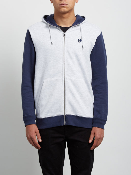 Sweatshirt zippé à capuche Single Stone Division - Mist
