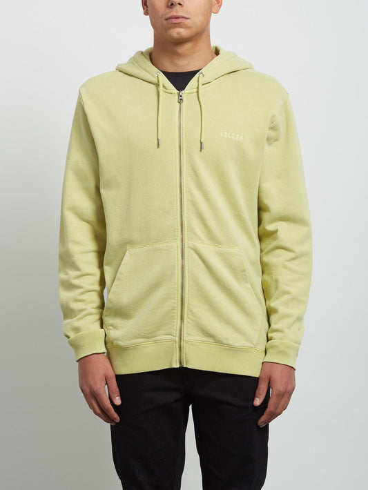 Sweatshirt zippé à capuche Case - Shadow Lime