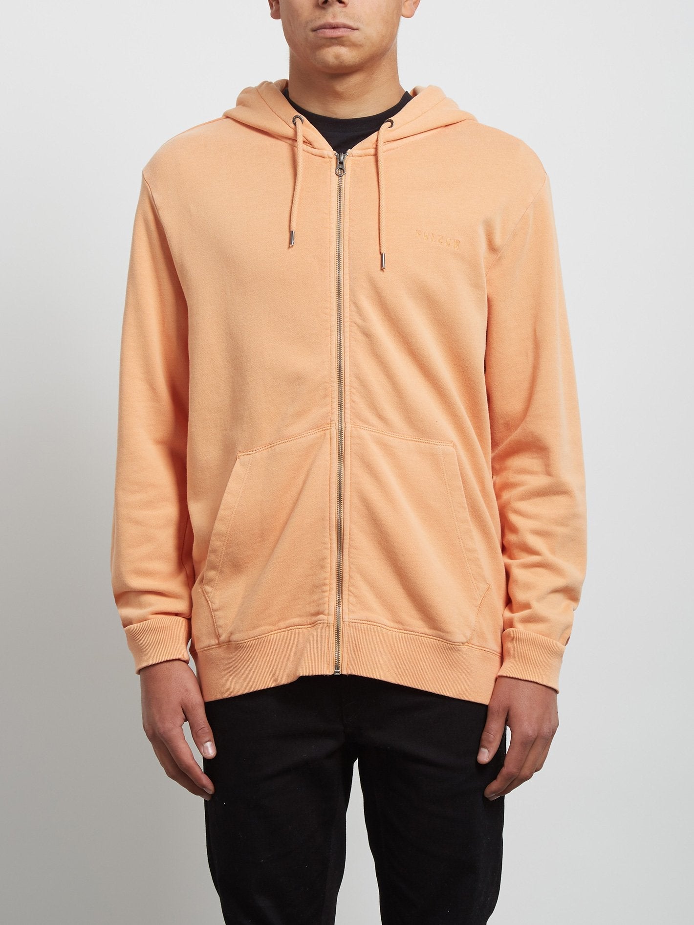 Sweatshirt zippé à capuche Case - Summer Orange