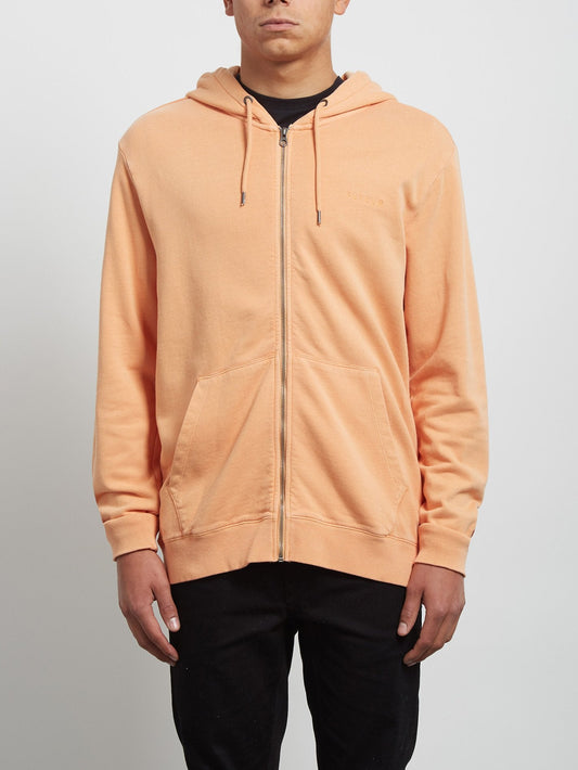 Sweatshirt zippé à capuche Case - Summer Orange