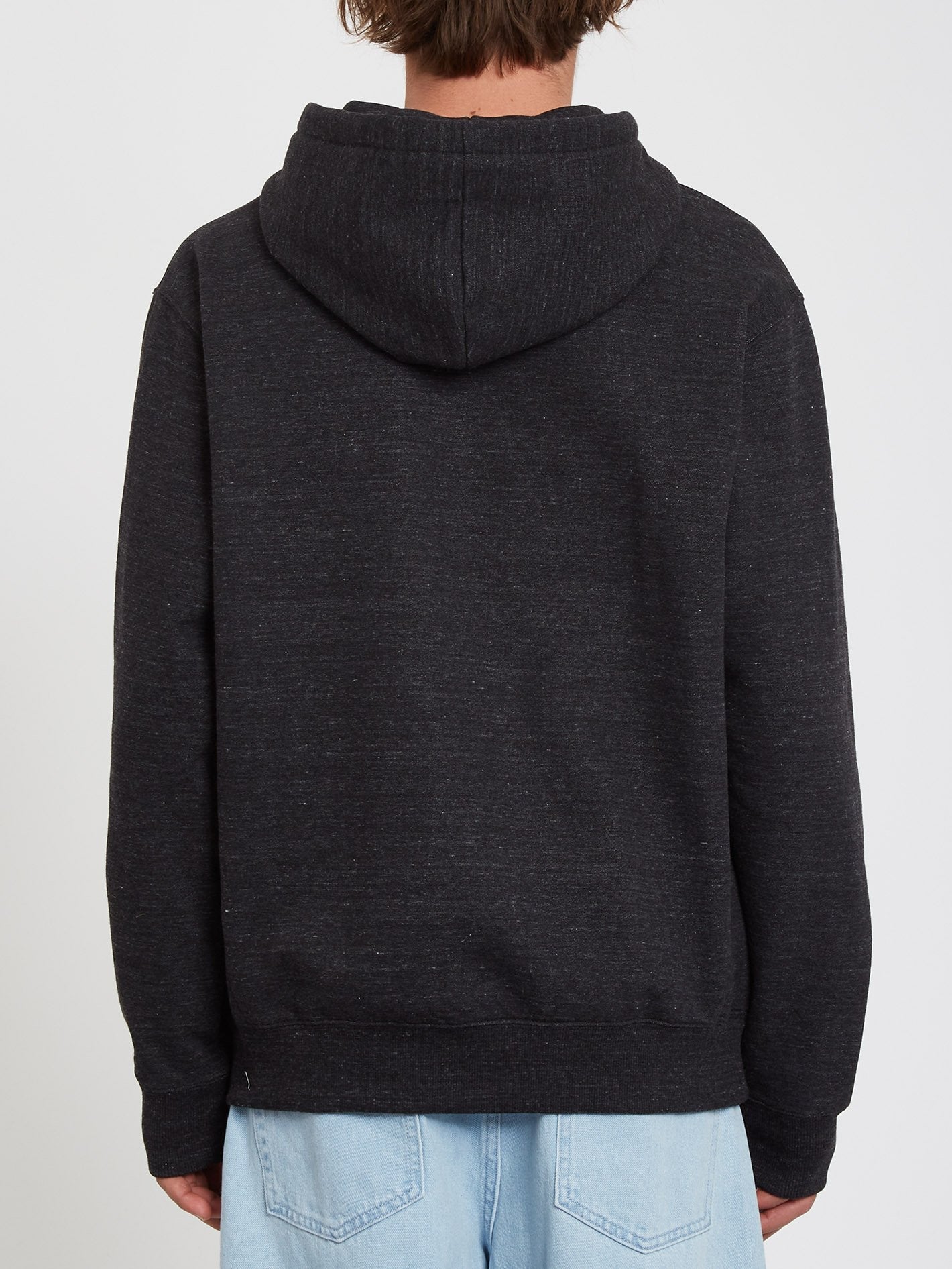 Single Stone Zip Fleece Hoodie - HEATHER BLACK