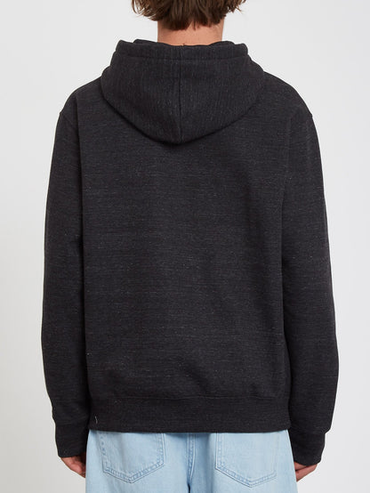 Single Stone Zip Fleece Hoodie - HEATHER BLACK
