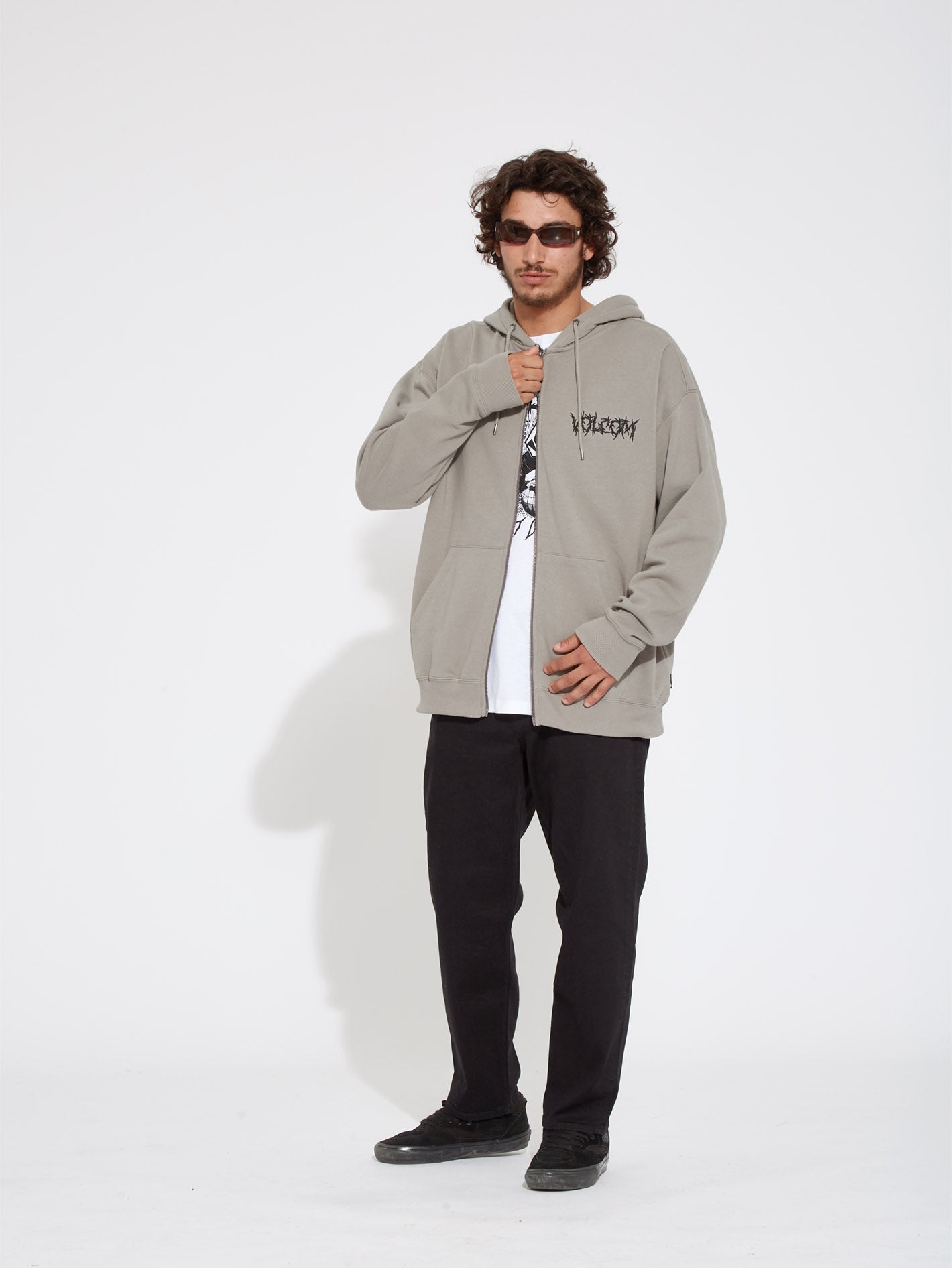 Issanka Zip-Up Hoodie - DUSK GREY