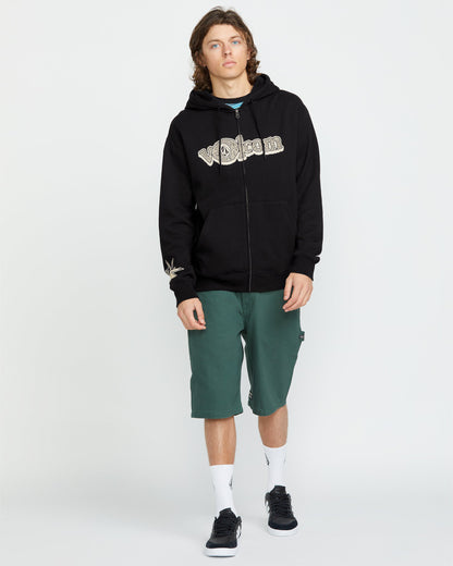 Sweat à Capuche Zippé Volcom Ent - BLACK