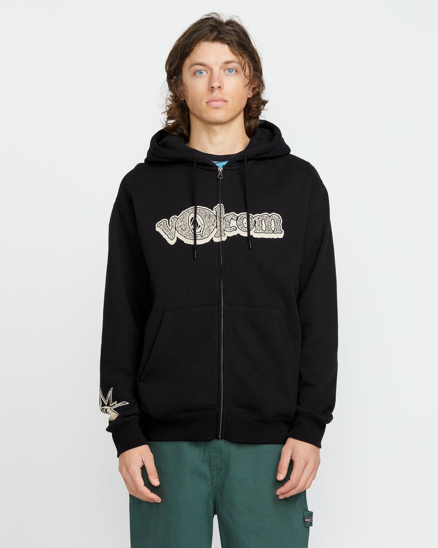 Sweat à Capuche Zippé Volcom Ent - BLACK