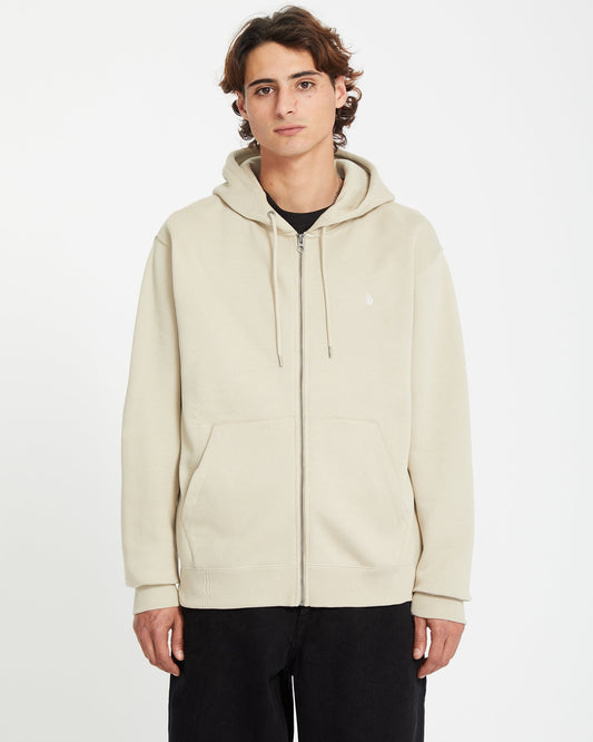 Single Stone Zip Hoodie - Light Khaki
