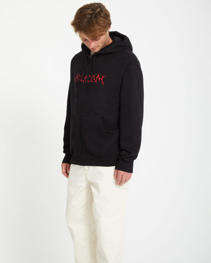 Sweat à Capuche Zippé Watanite - BLACK