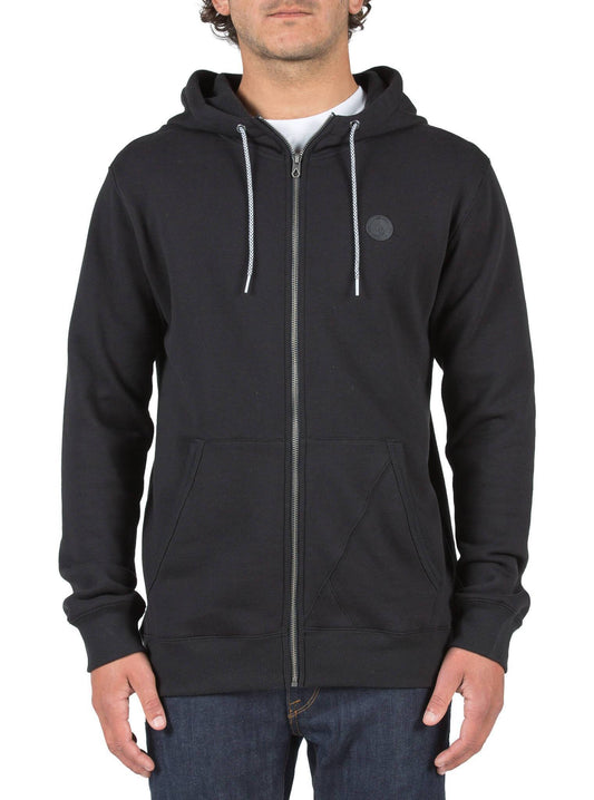 Sweatshirt zippé à capuche Single Stone - Black
