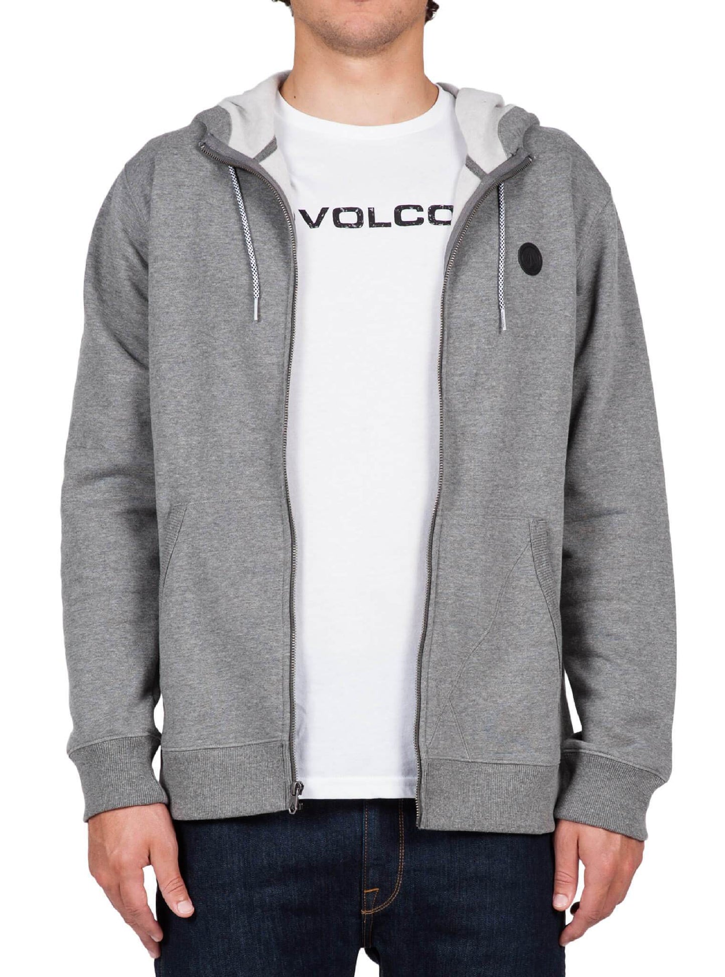 Single Stone Hooded Zip Sweatshirt - Dark Grey