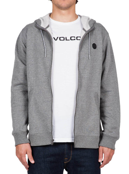 Single Stone Hooded Zip Sweatshirt - Dark Grey