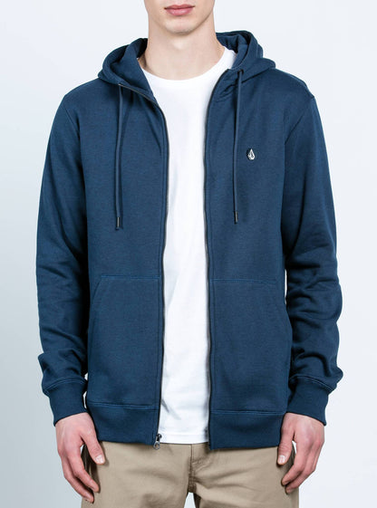 Sweat Sngl Stn Zip - Blue Black
