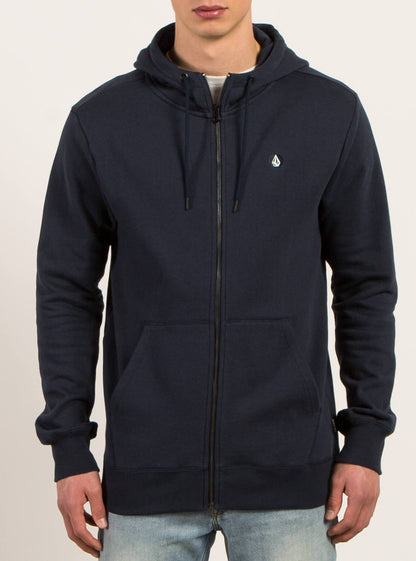 Sweat Sngl Stn Zip - Navy