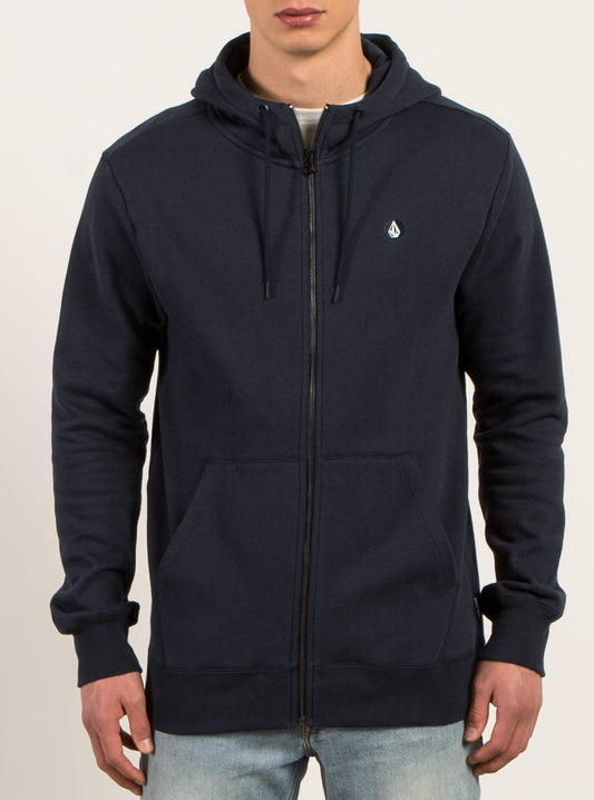Sweat Sngl Stn Zip - Navy