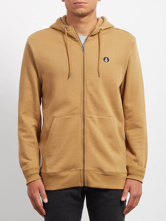 Sweat Sngl Stn Zip - Old Gold
