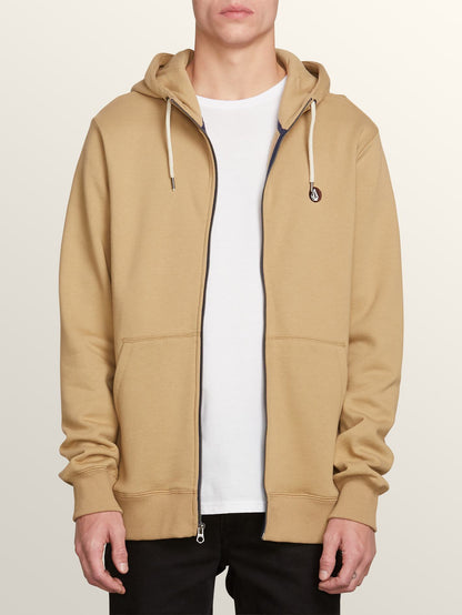 Sngl Stn Zip Sweatshirt - Sandbraun
