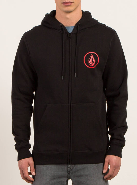Sweatshirt Zippe A Capuche Stone - Black
