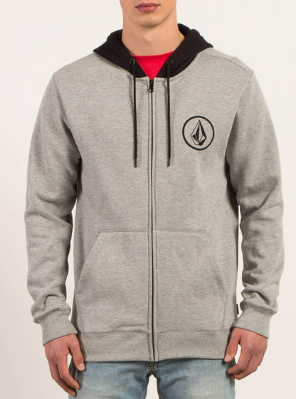 Sweatshirt Zippe A Capuche Stone - Grey