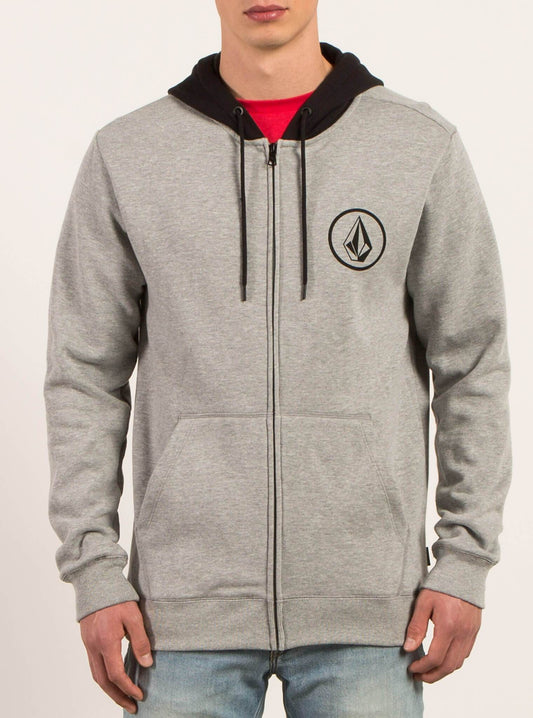Sweatshirt Zippe A Capuche Stone - Grey