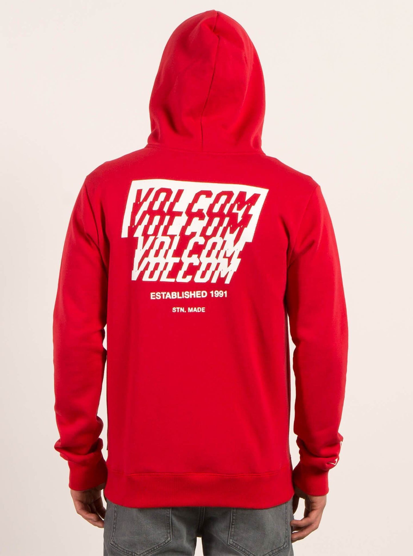 Sweatshirt Zippe A Capuche Supply Stone - True Red