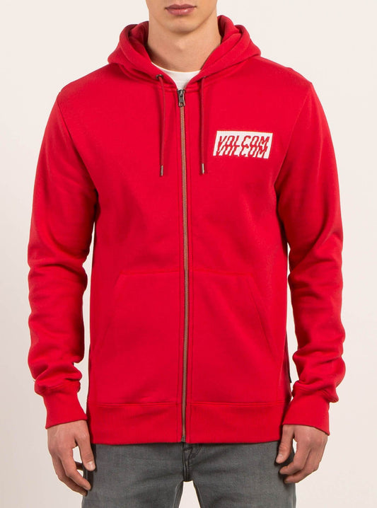 Sweatshirt Zippe A Capuche Supply Stone - True Red