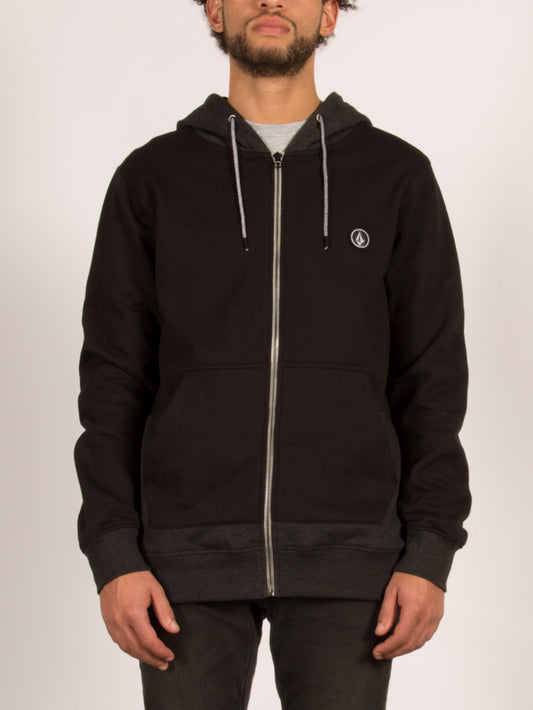 Sweatshirt zippé à capuche Backronym - Black