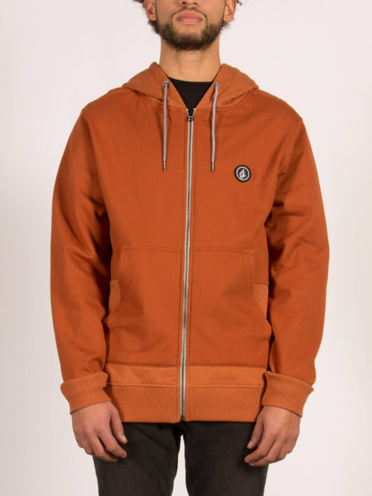 Sweatshirt zippé à capuche Backronym - Copper