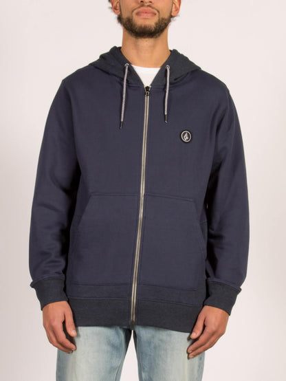 Sweatshirt zippé à capuche Backronym - Navy