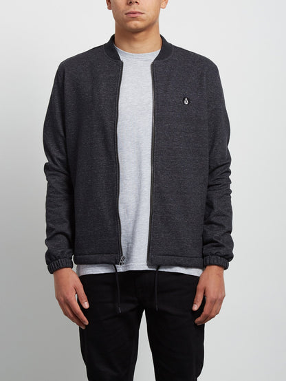 Whip Bomber-Sweatshirt mit Reißverschluss – Heather Black