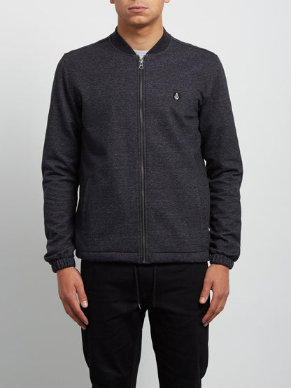 Whip Bomber-Sweatshirt mit Reißverschluss – Heather Black