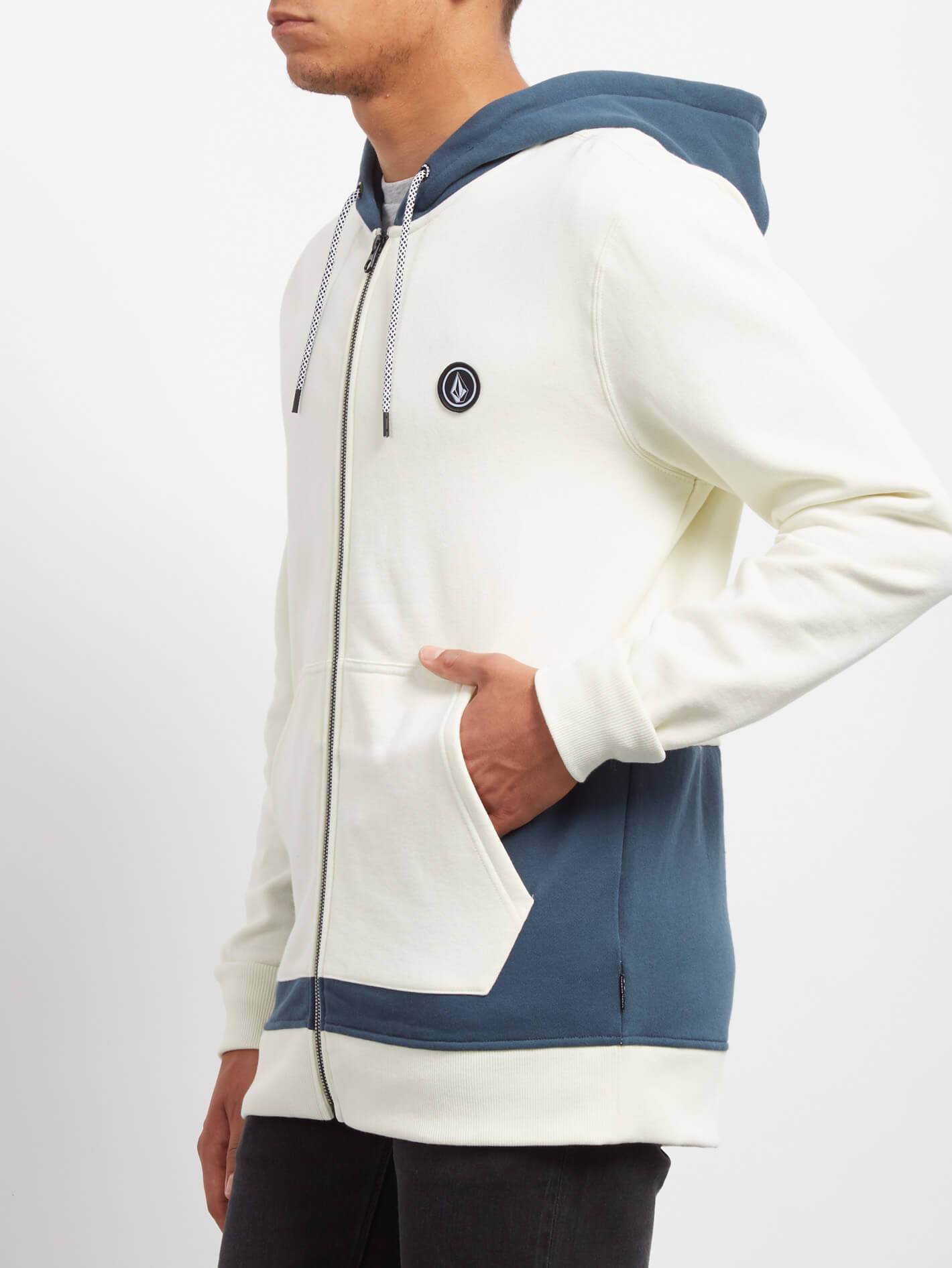 Backronym Sweatshirt mit Reißverschluss - Schmutziges Weiß