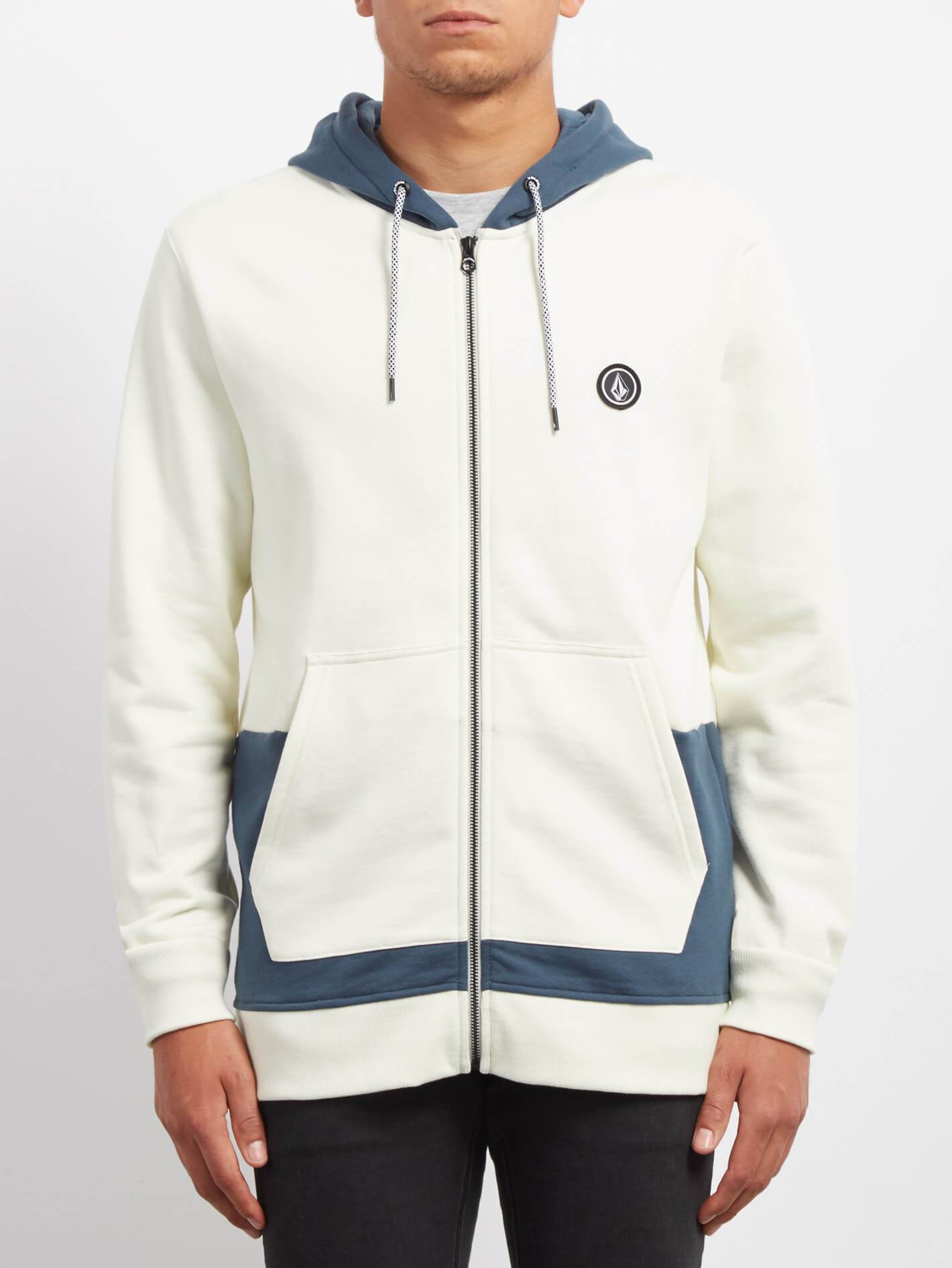 Backronym Sweatshirt mit Reißverschluss - Schmutziges Weiß
