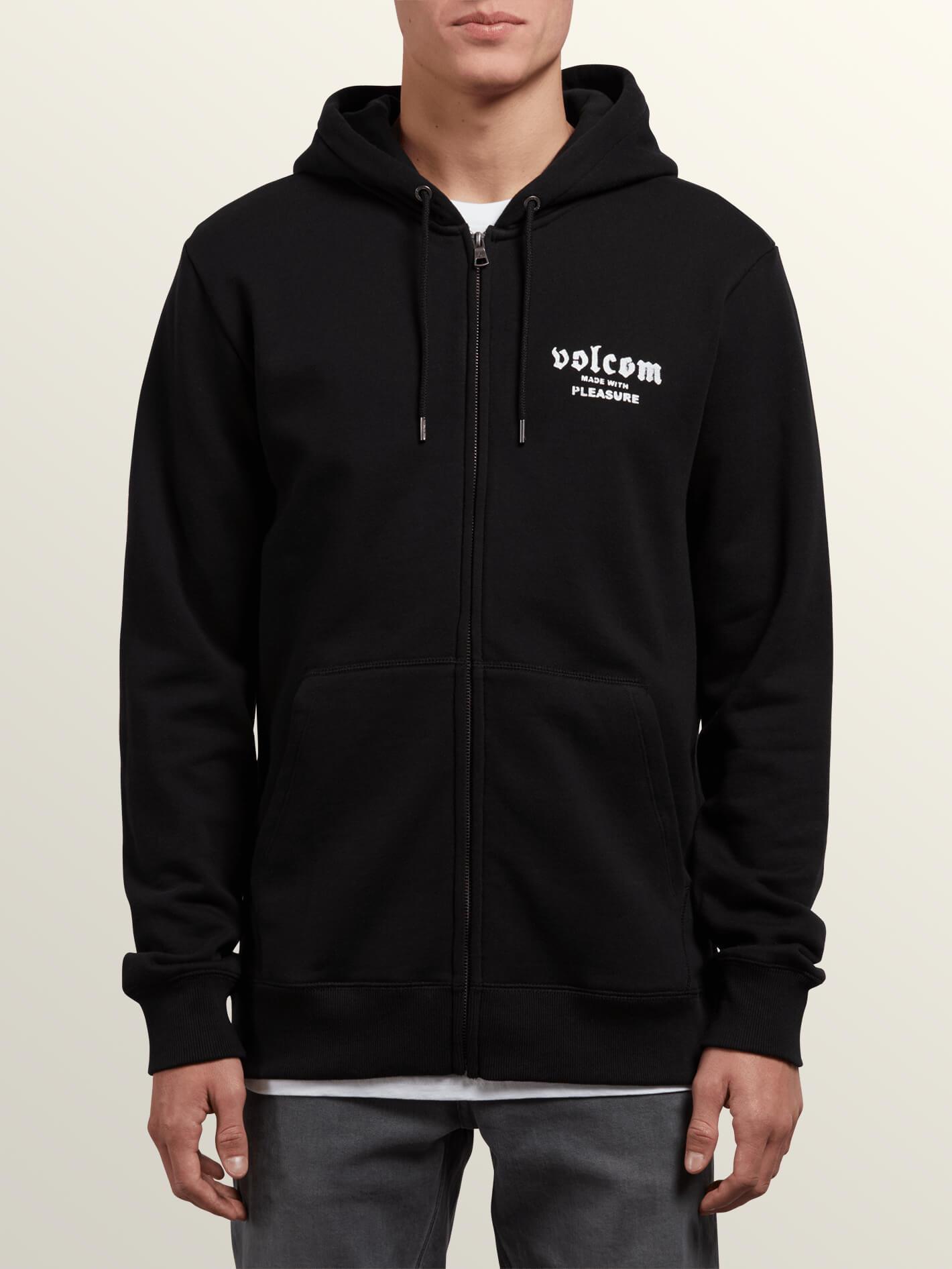 Supply Stone Sweatshirt mit Reißverschluss - Schwarz