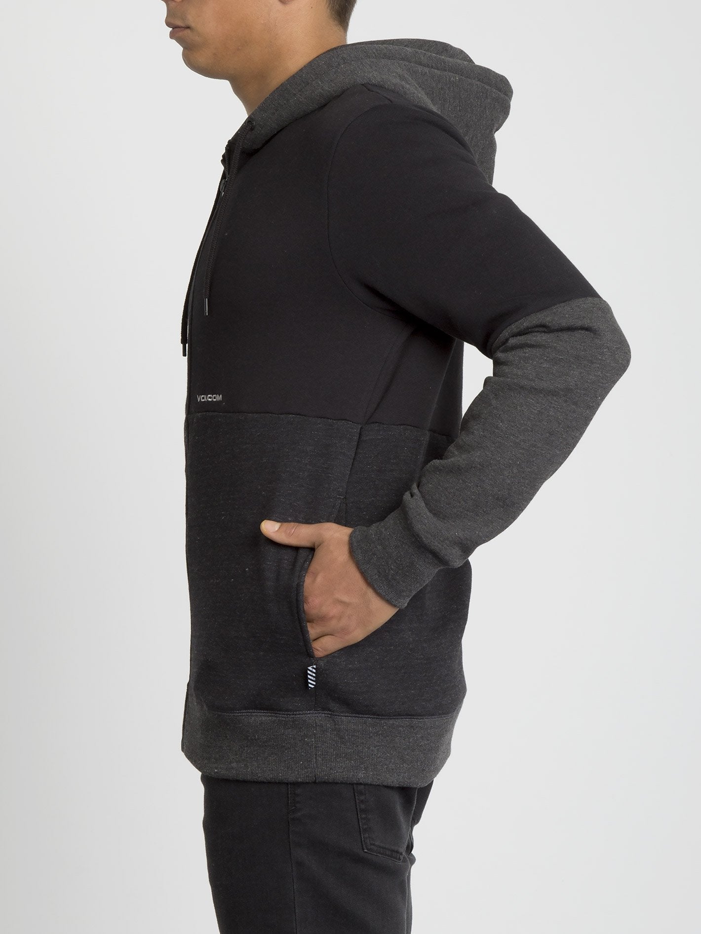Sweat à capuche Single Stone Div Zip - Black