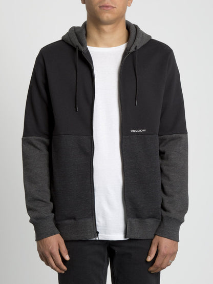 Sweat à capuche Single Stone Div Zip - Black