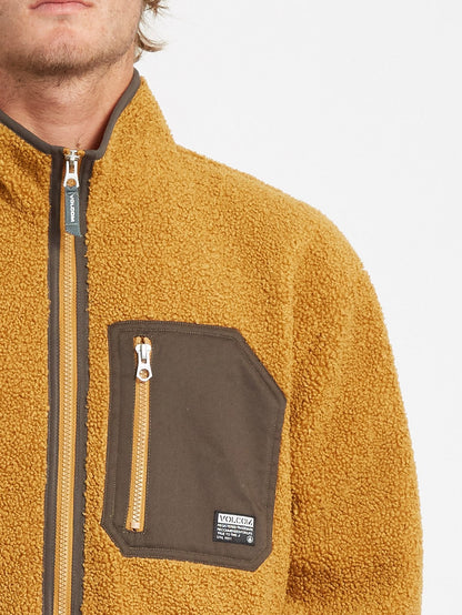 Sweat zippé Muzzer Fuzzar - GOLDEN BROWN