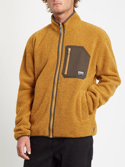 Sweat zippé Muzzer Fuzzar - GOLDEN BROWN