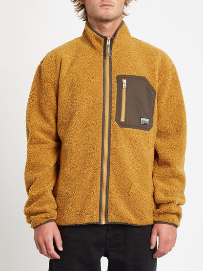 Sweat zippé Muzzer Fuzzar - GOLDEN BROWN