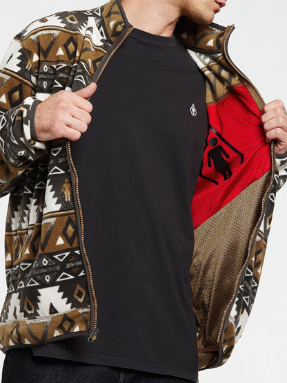 Volcom x Girl Skateboards Fleece-Sweatshirt mit Reißverschluss – PRT-PRINT