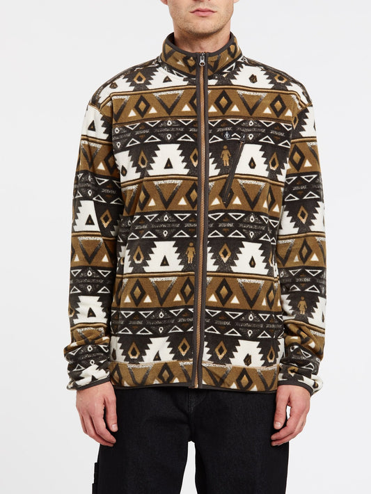 Volcom x Girl Skateboards Fleece-Sweatshirt mit Reißverschluss – PRT-PRINT