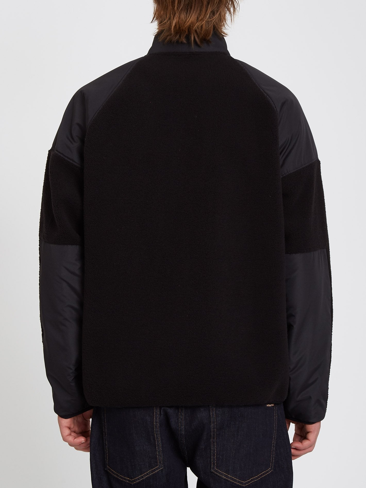 Runtime Error Sherpa-Sweatshirt mit Reißverschluss – SCHWARZ