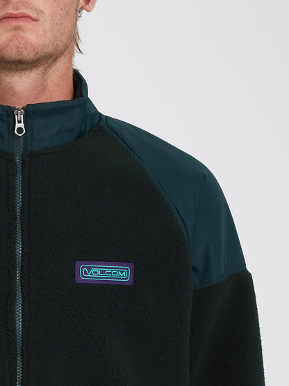 Runtime Error Sherpa Zip-Up Sweatshirt - STONE CULTURE BLUE