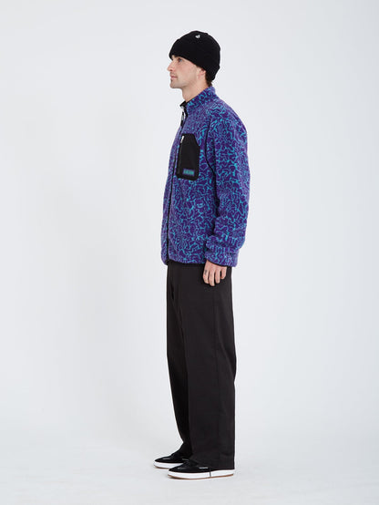 Muzzer Fuzzar Sherpa Zip-Up Sweatshirt - PRINT