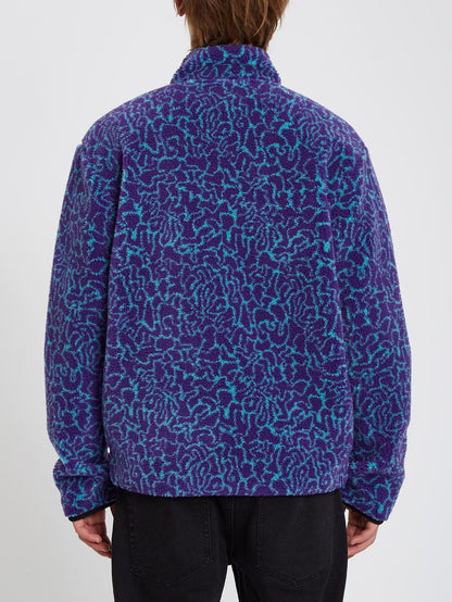 Muzzer Fuzzar Sherpa Zip-Up Sweatshirt - PRINT