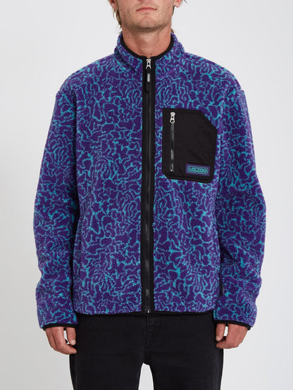 Muzzer Fuzzar Sherpa Zip-Up Sweatshirt - PRINT